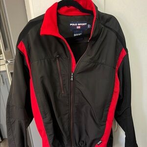 Polo by Ralph Lauren Sporty Black and Red Windbreaker